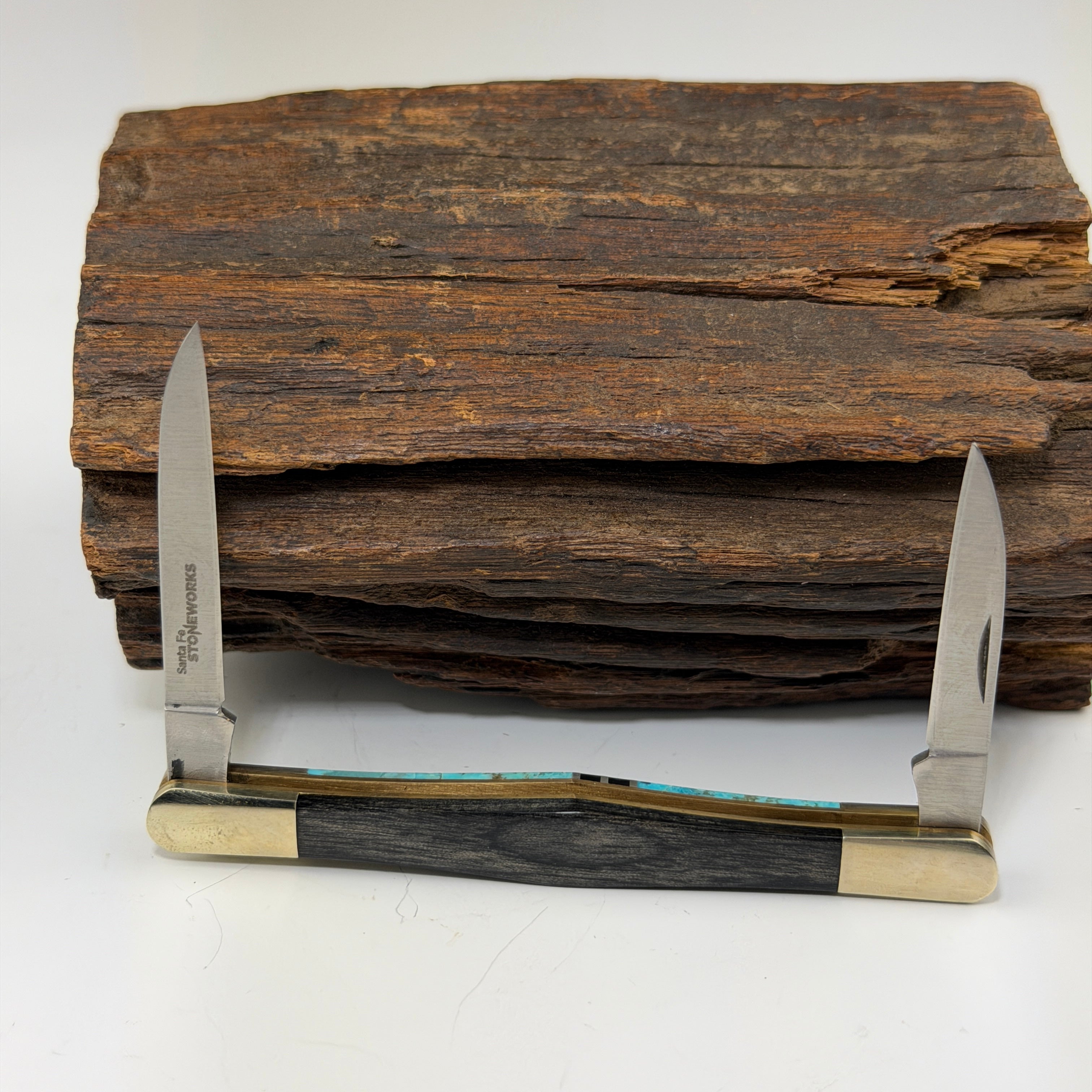 Turquoise & Jet Tuxedo Knife - Discounted, As-Is - Heart of the Home Inc