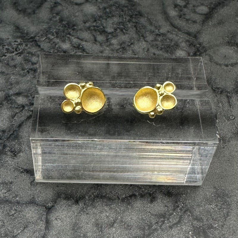 Sea Foam Post Earrings in Gold Vermeil - Heart of the Home LV