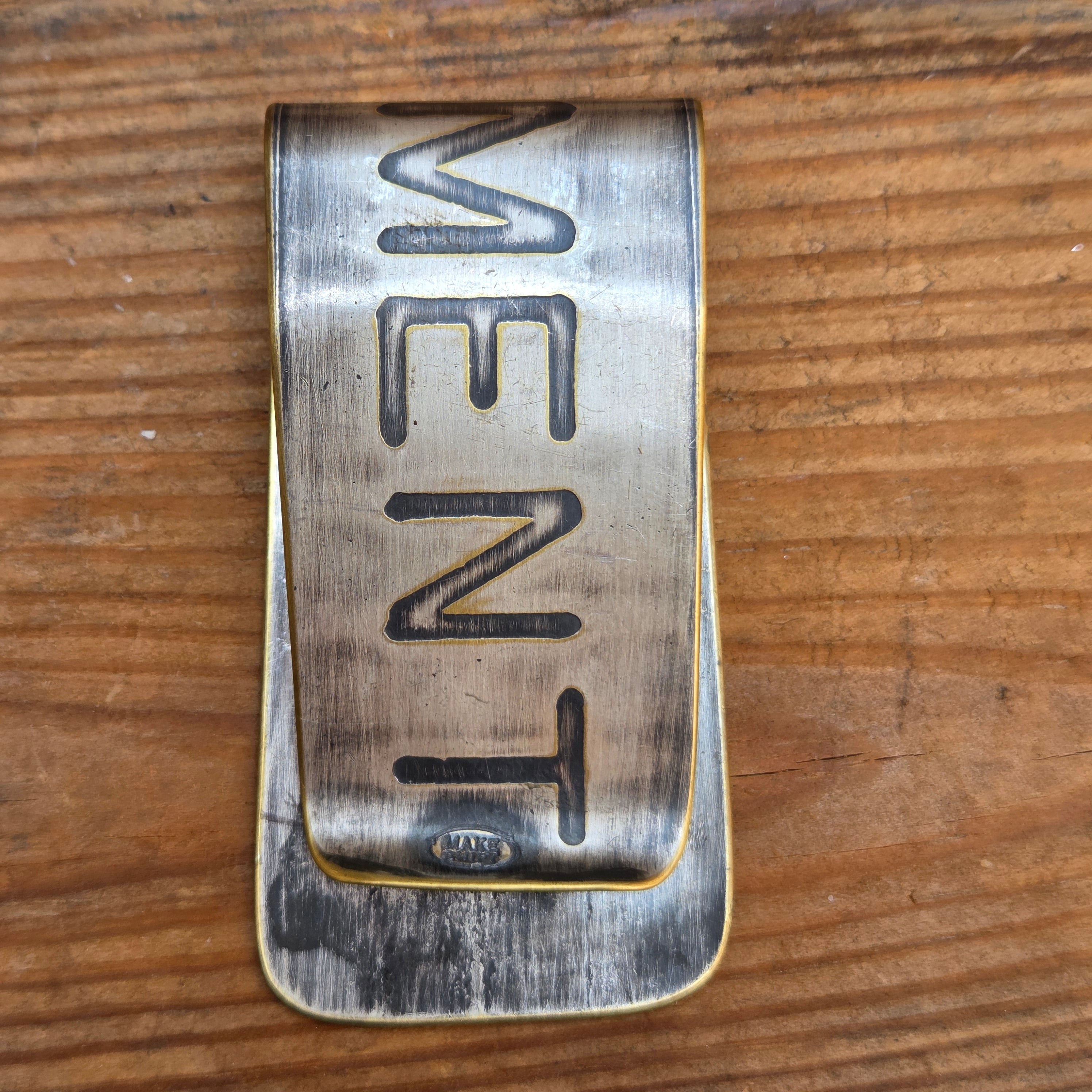 Antique Machine Plate Moneyclip - EQUIPMENT