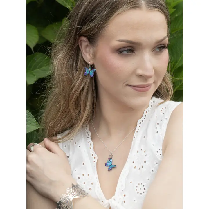 Mariposa Butterfly Earrings in Blue Radiance