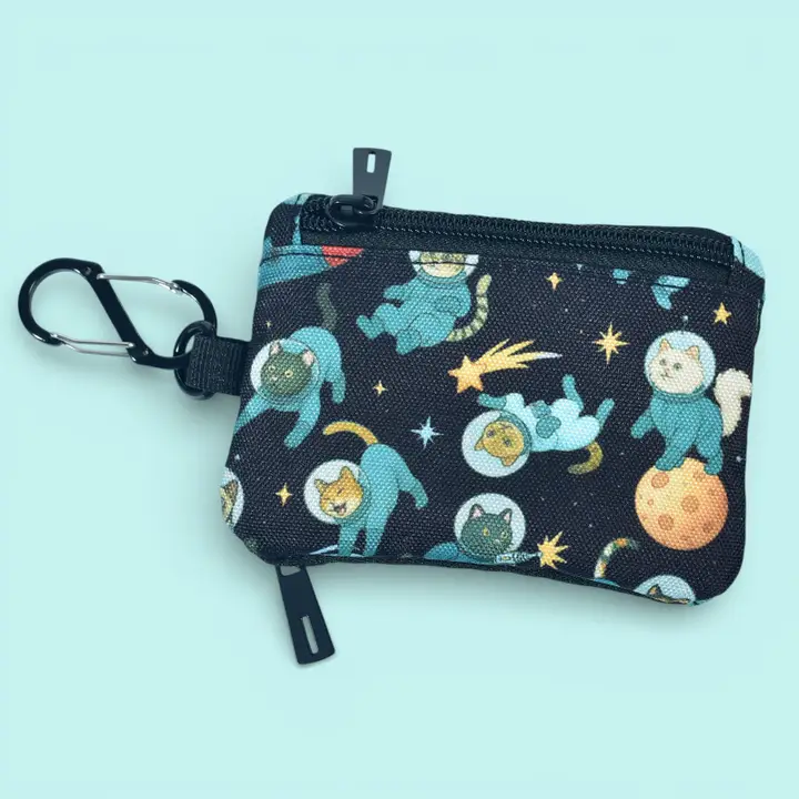 Space Kitties Clip Wallet