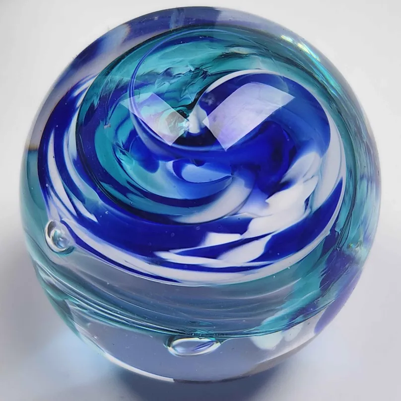 Decorative Marbles in Blue Swirl