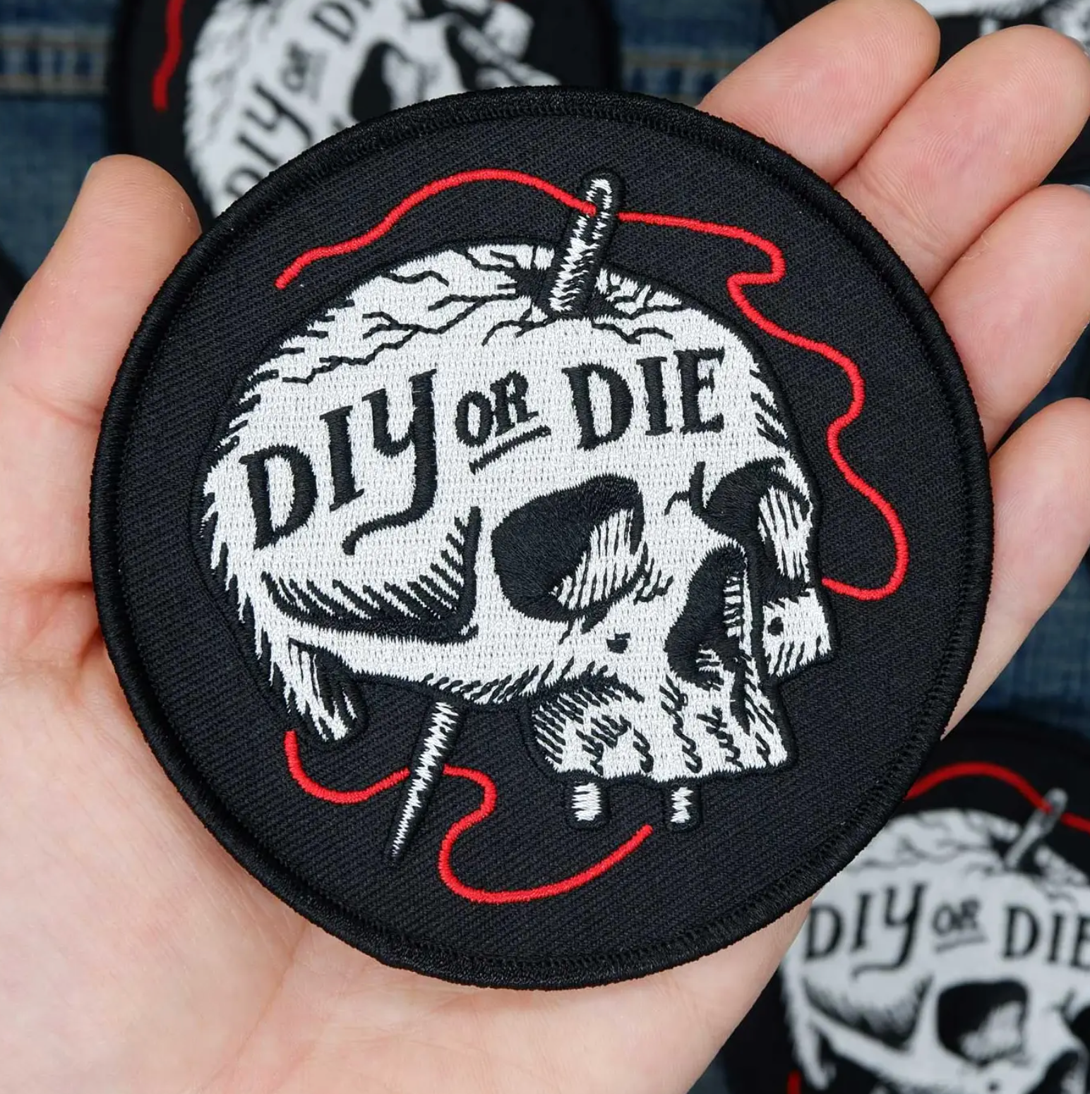 DIY or Die Embroidered Patch - Heart of the Home Inc
