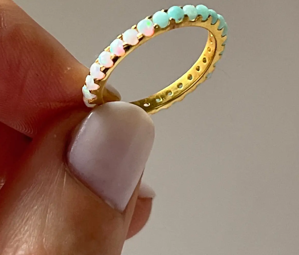 Opal & Amazonite Eternity Band - Heart of the Home Inc