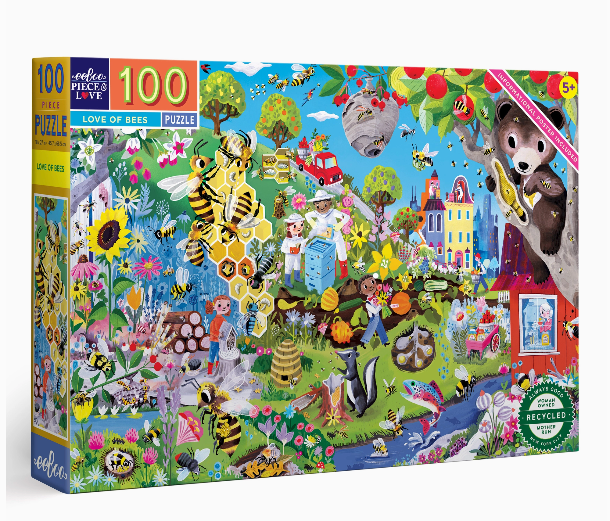 Love of Bees 100 Piece Puzzle - Heart of the Home Inc