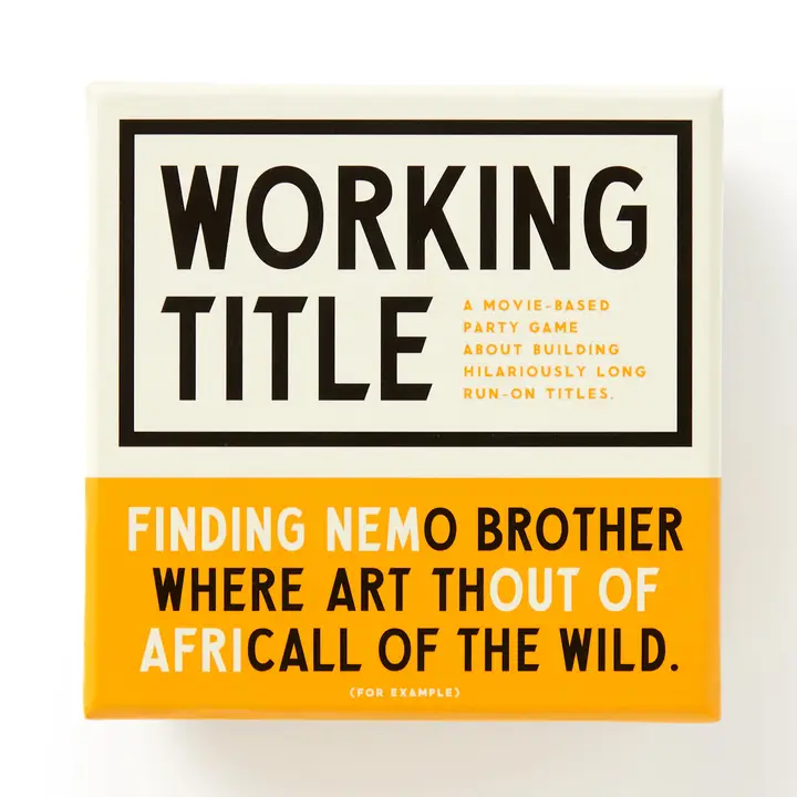 Working Title Card Game