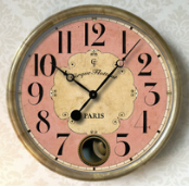 Cirque Flottant 14" Pink Wall Clock - Heart of the Home LV