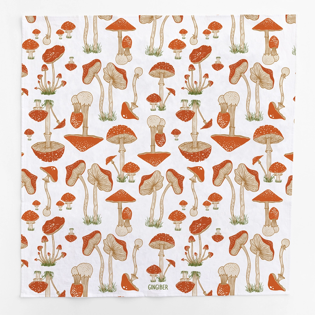 Enchanted Toadstool Tea Towel - Heart of the Home Inc