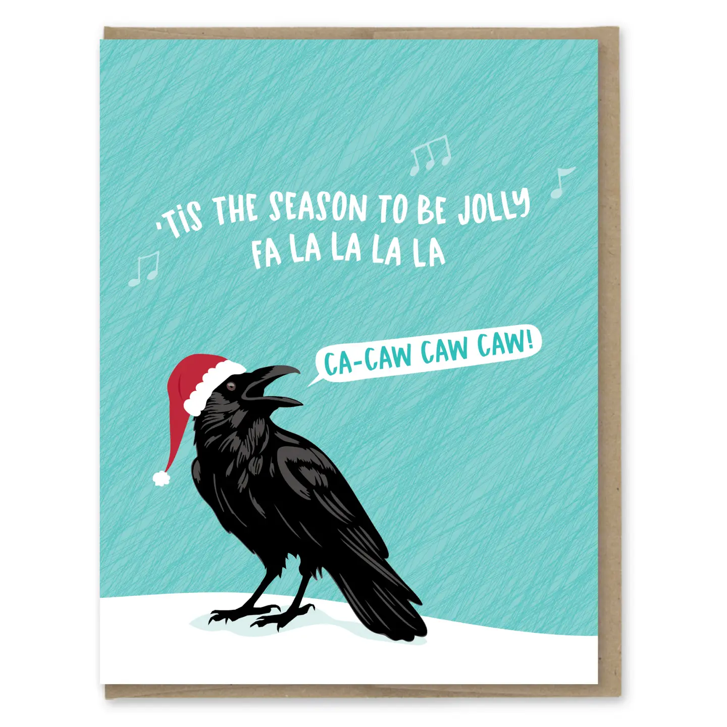 Fa La La Ca-Caw Crow Holiday Card - Heart of the Home Inc