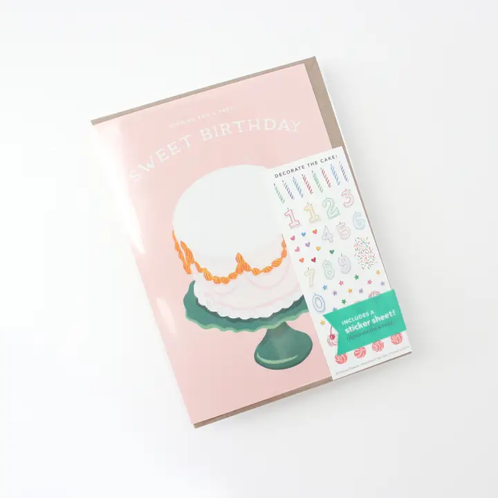 Decorate A Cake Sticker Scene Card - Heart of the Home Inc