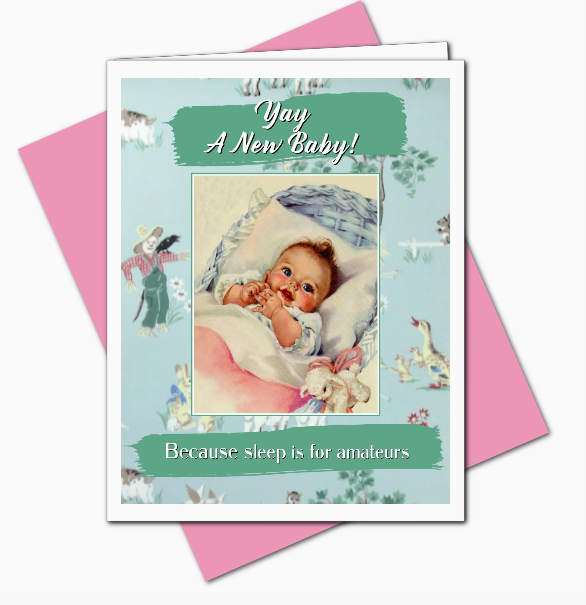 Sleep is for Amateurs New Baby Card