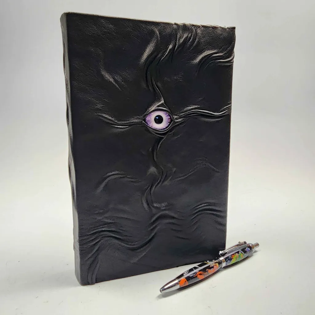 Medium Sculpted Leather Journal with Eye