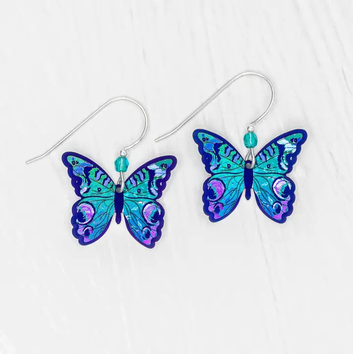 Mariposa Butterfly Earrings in Calypso Blue