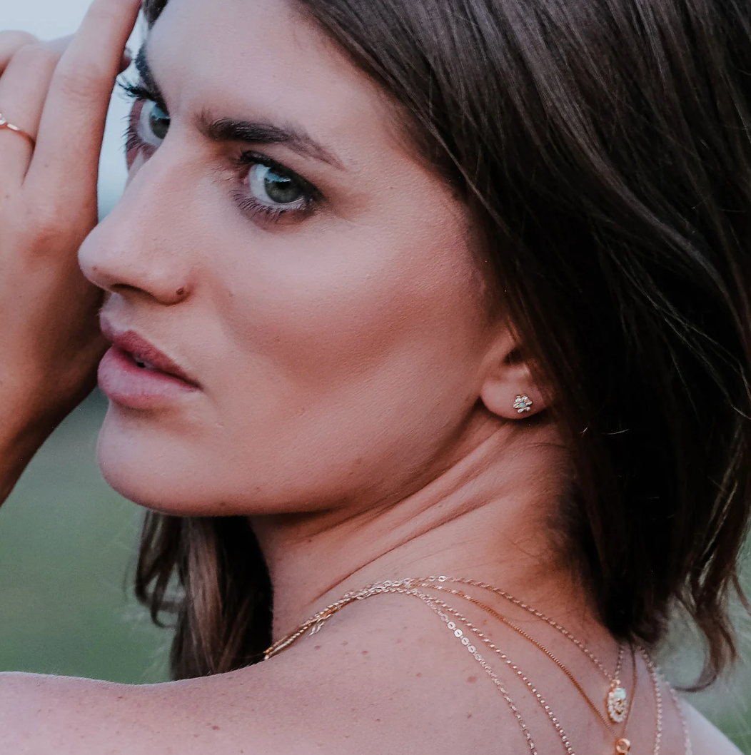 Blue Opal & Diamond Daisy Studs - Heart of the Home Inc