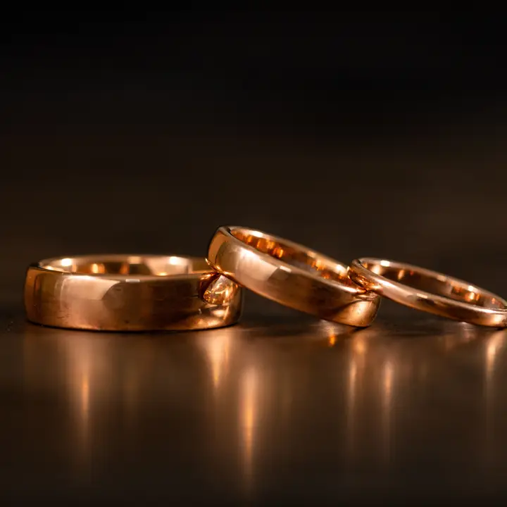 18k Rose Gold Tungsten Ring (2mm)