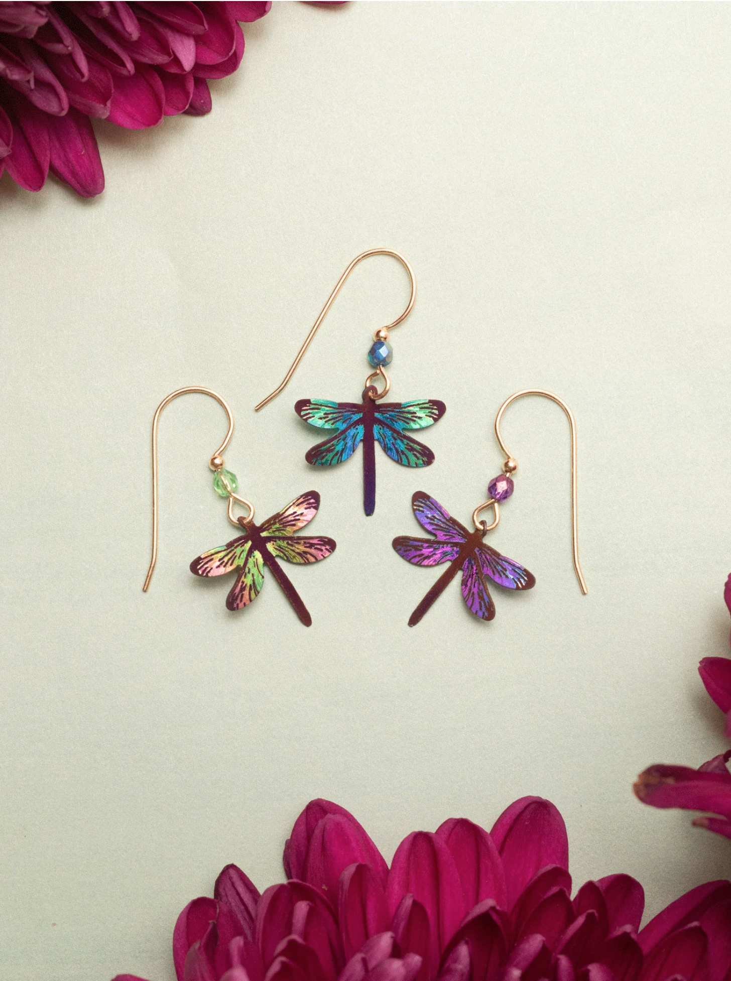 Dragonfly Dreams Earrings in Violet Skies - Heart of the Home LV
