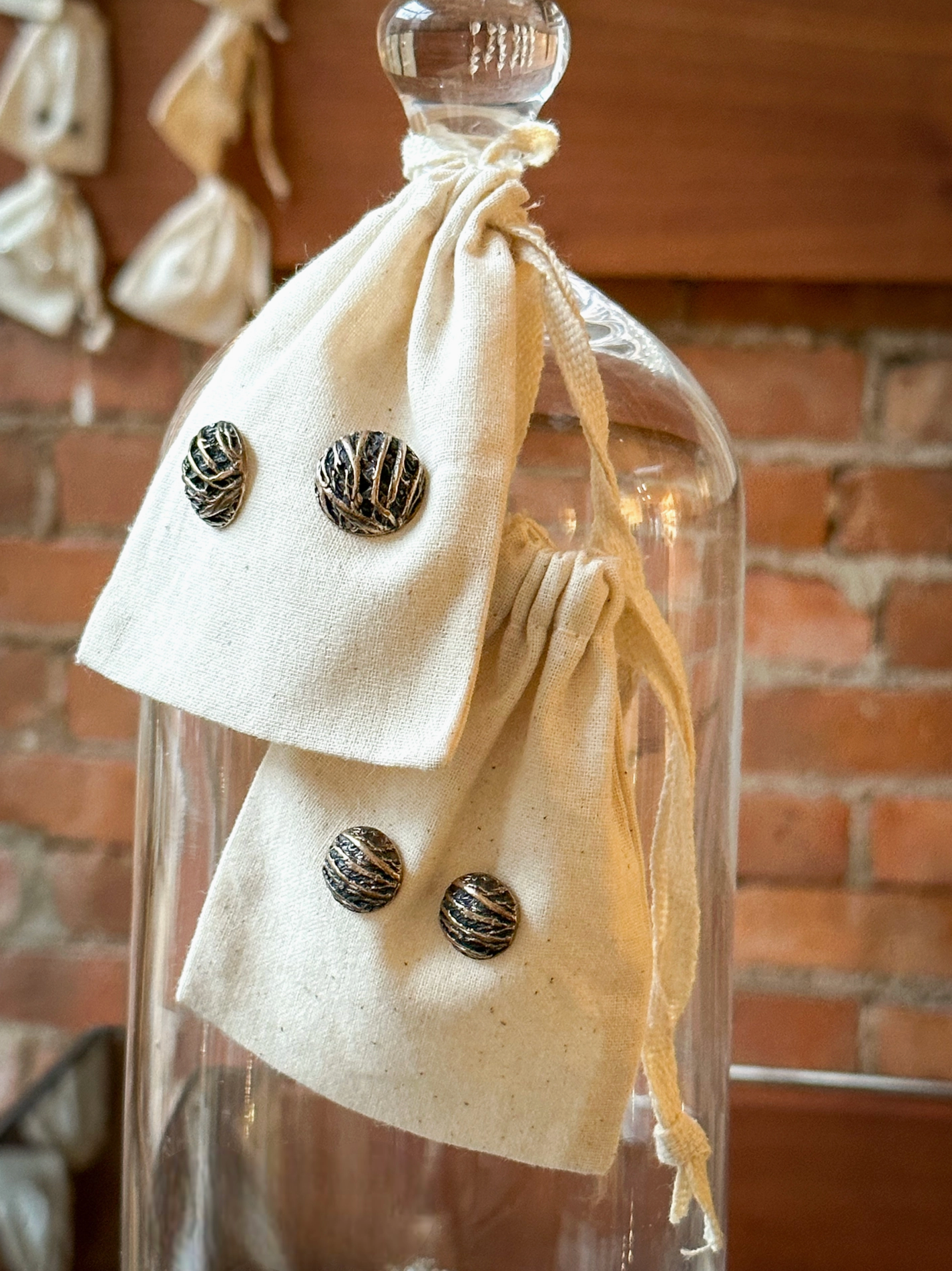 Warm Palm Button Studs