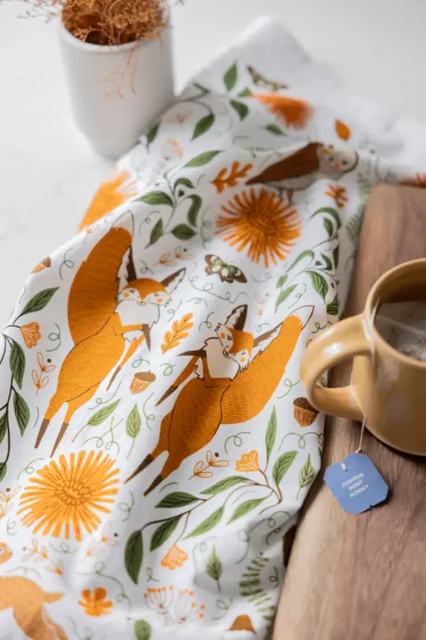 Fall Forest Tea Towel