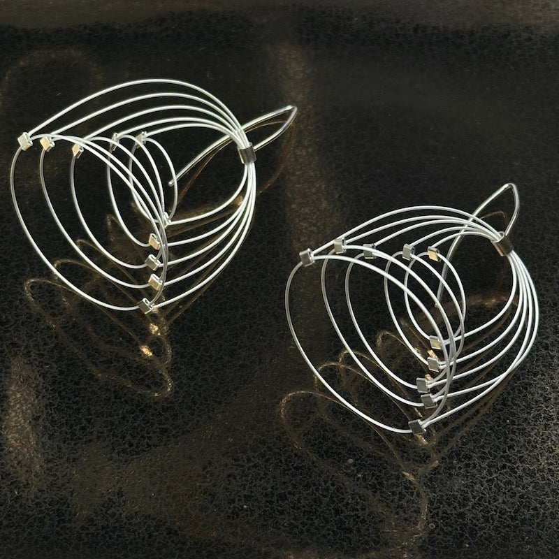 Swirl Maxi Earrings in Silver