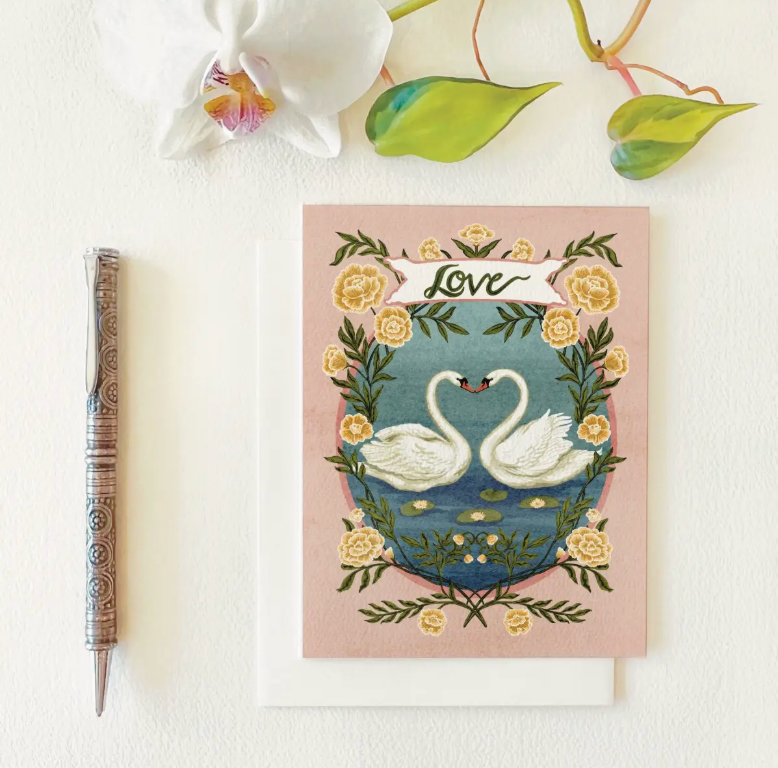 Love Swans Blank Card - Heart of the Home Inc