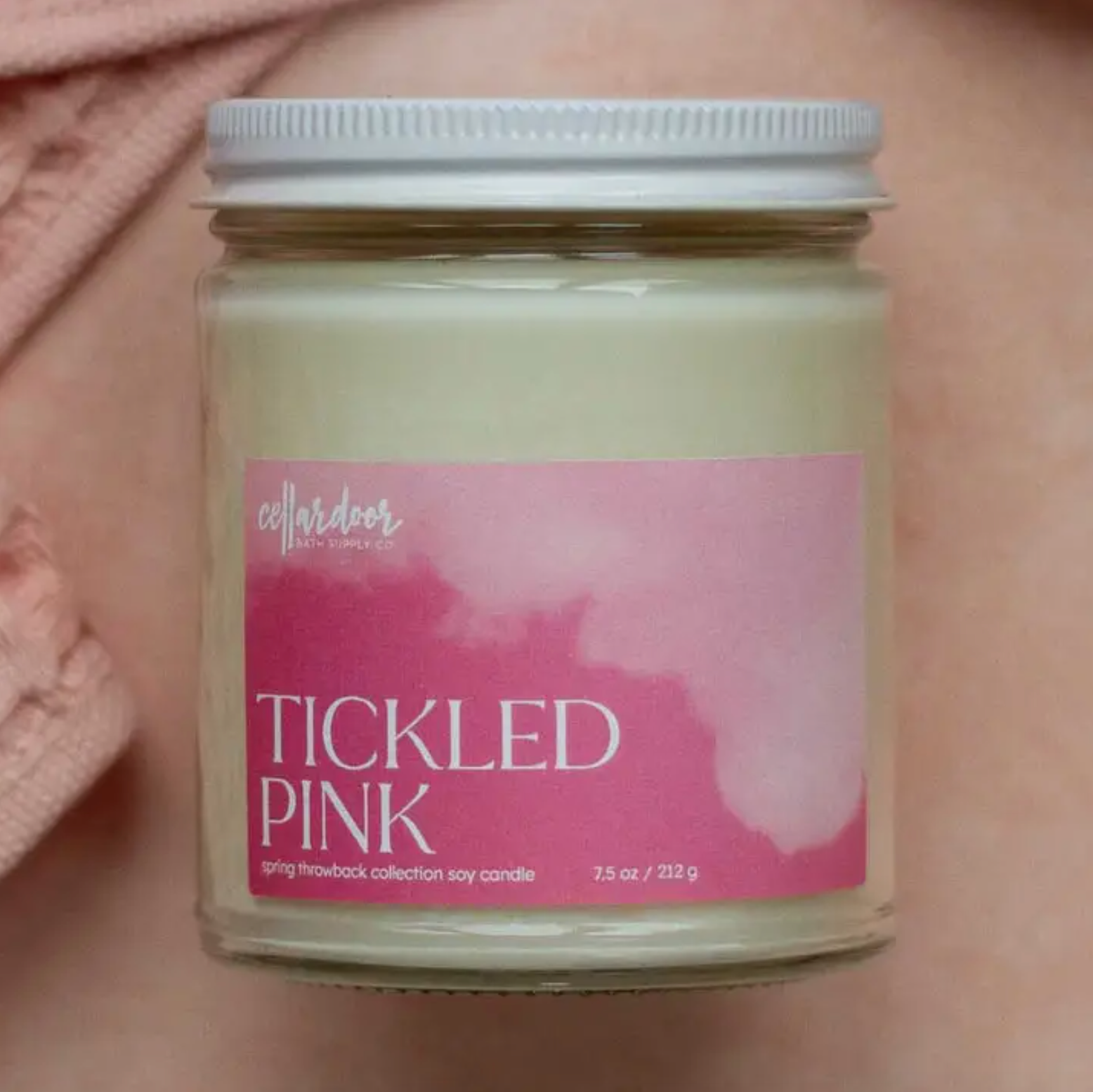 Tickled Pink 7.5oz Jar Candle - Heart of the Home Inc