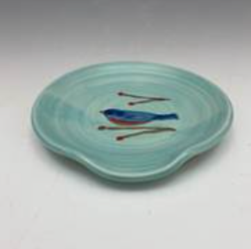 Bluebird Spoon Rest in Turquoise - Heart of the Home Inc