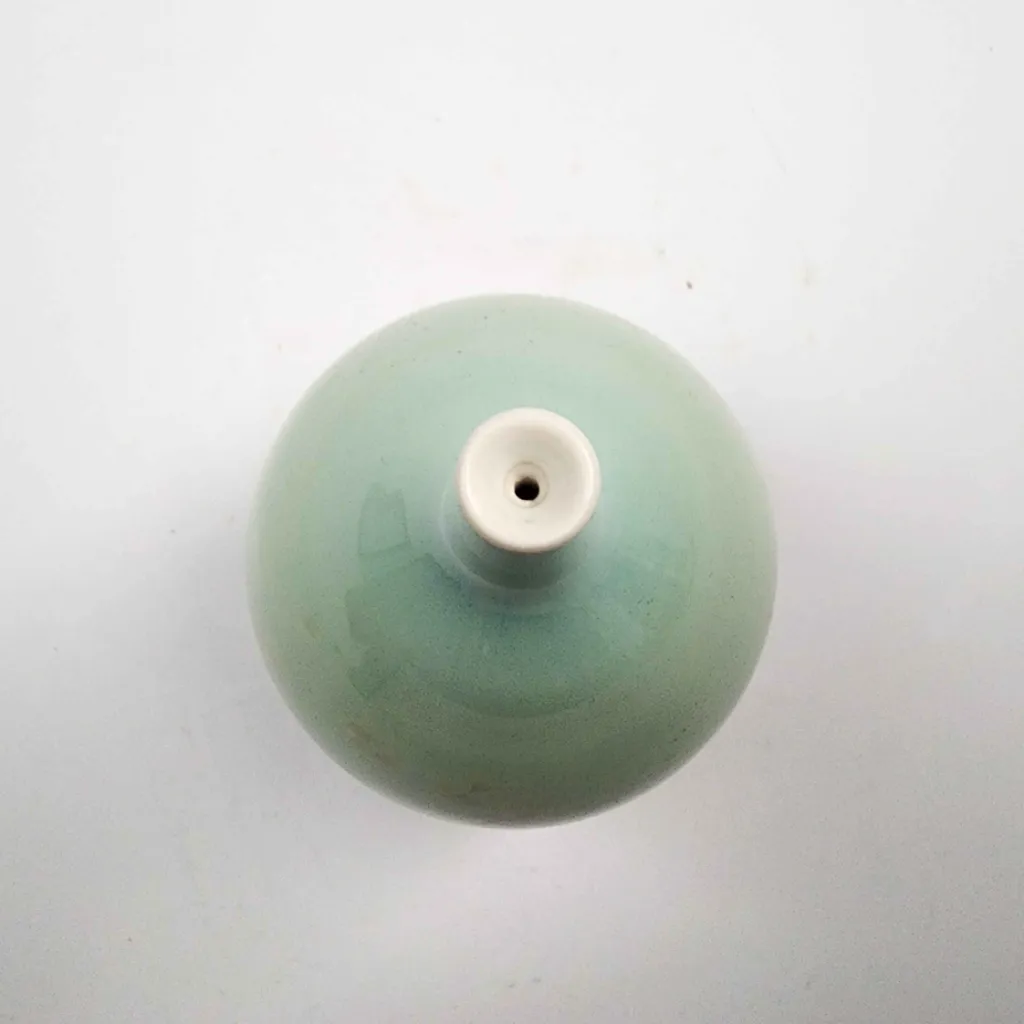 Narrow Neck Vase in Jade Green - OOAK