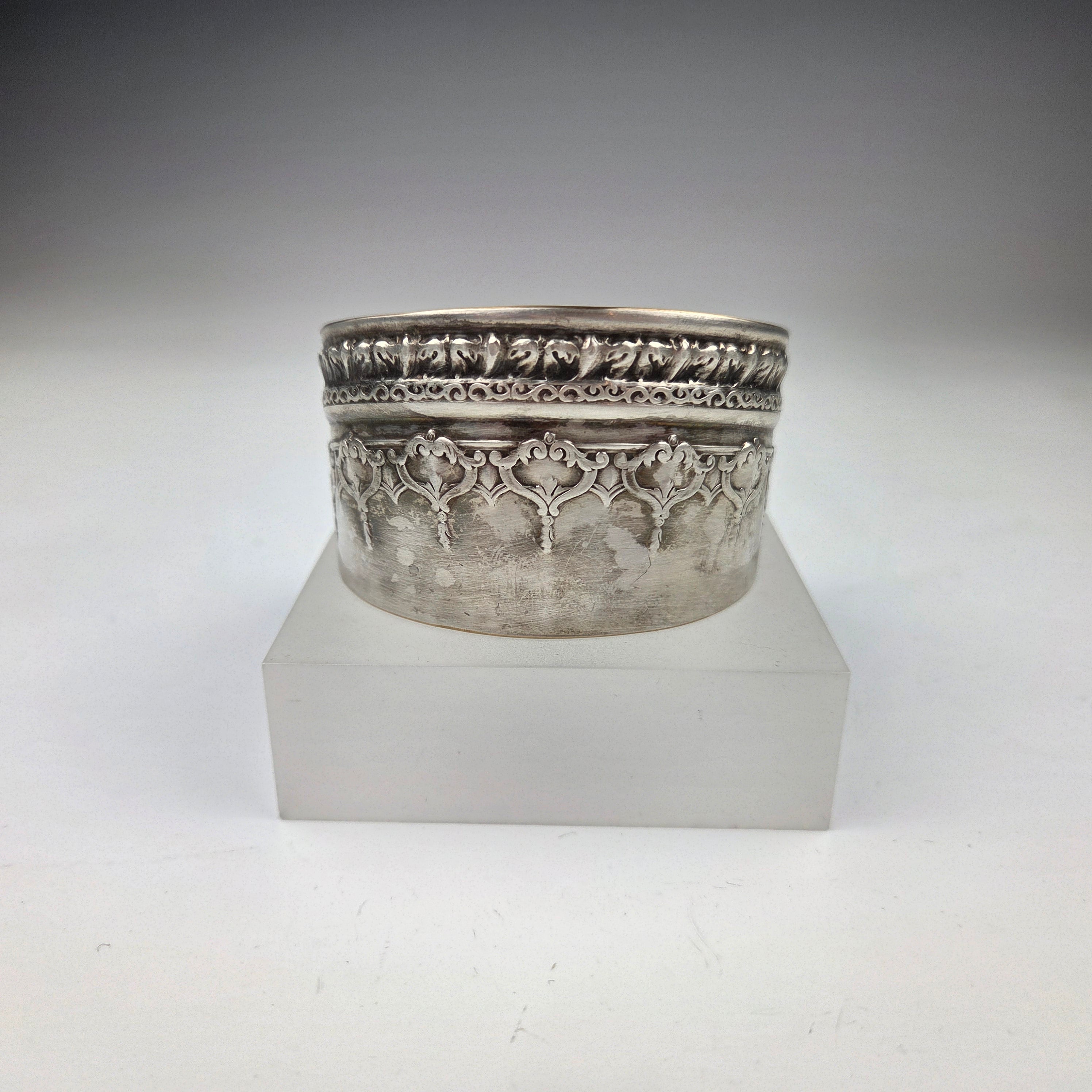 Silver Tea Tray Cuff Bracelet - Heart of the Home Inc