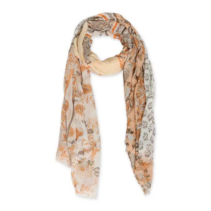 Insect Sheild Scarf in Orange Boho