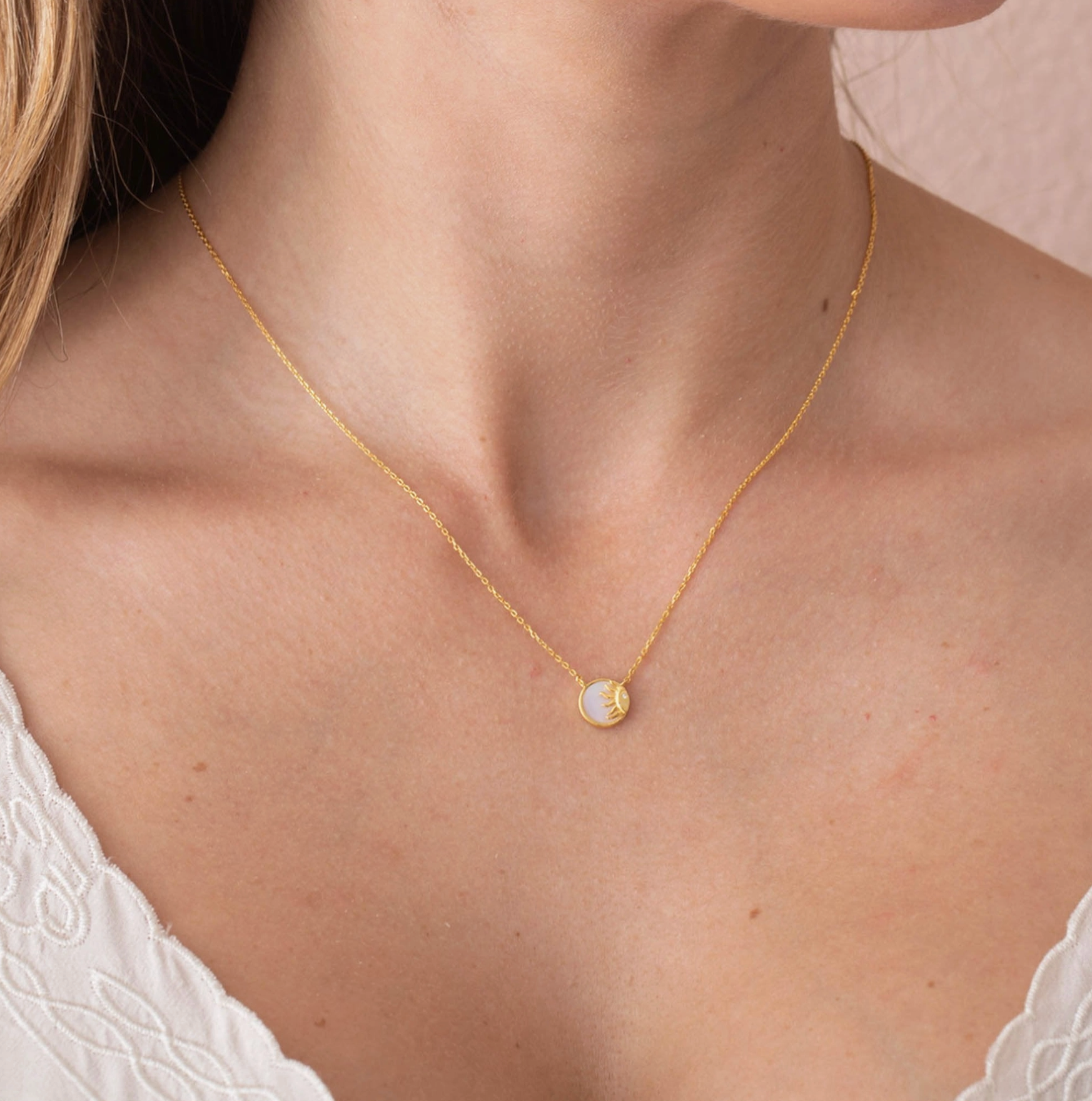 Mother of Pearl Sunshine Pendant - Heart of the Home Inc