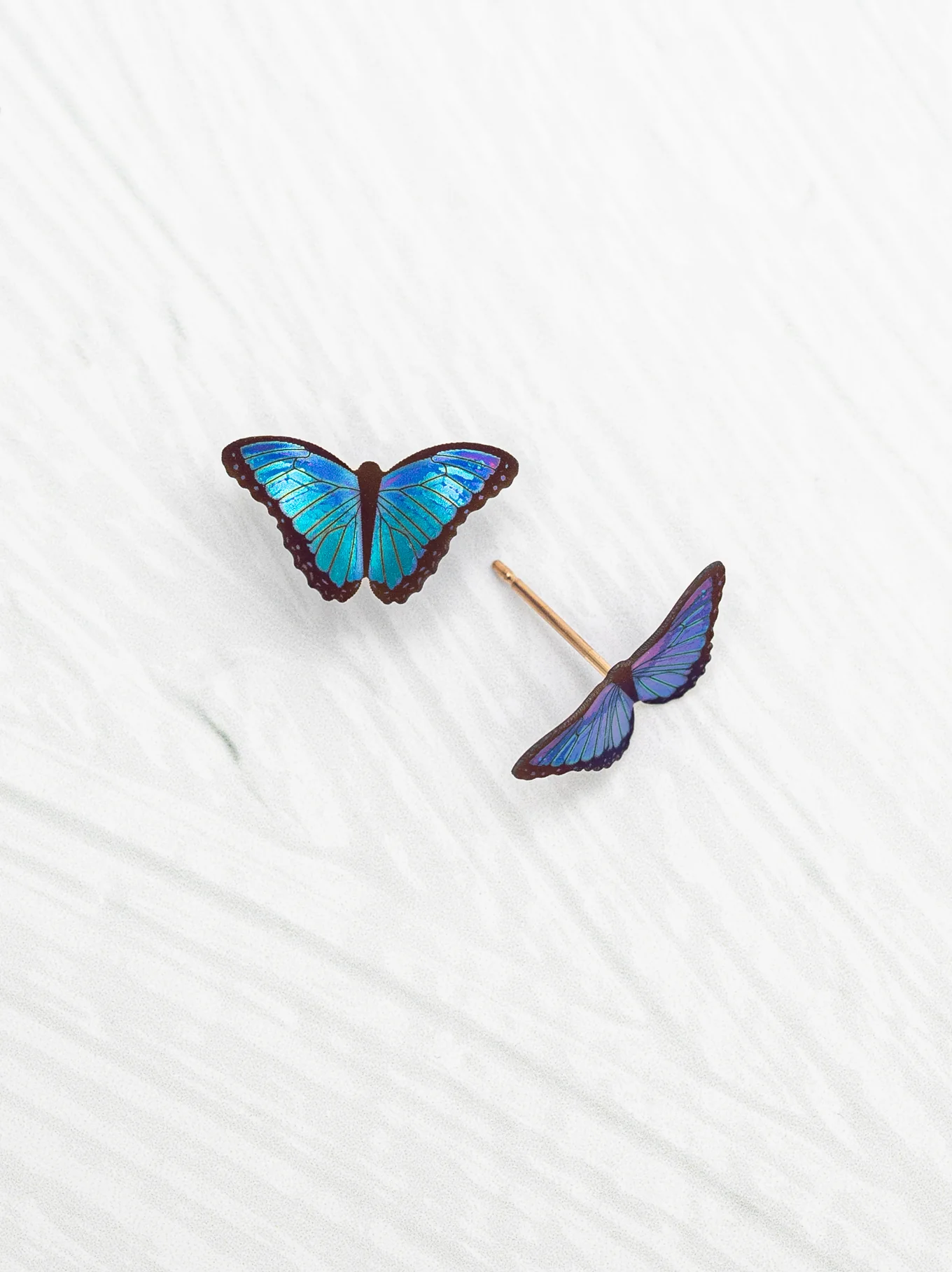 Bella Butterfly Post Earrings in Blue Radiance