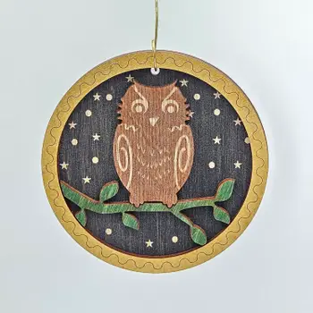 Owl Layered Ornament - Heart of the Home LV
