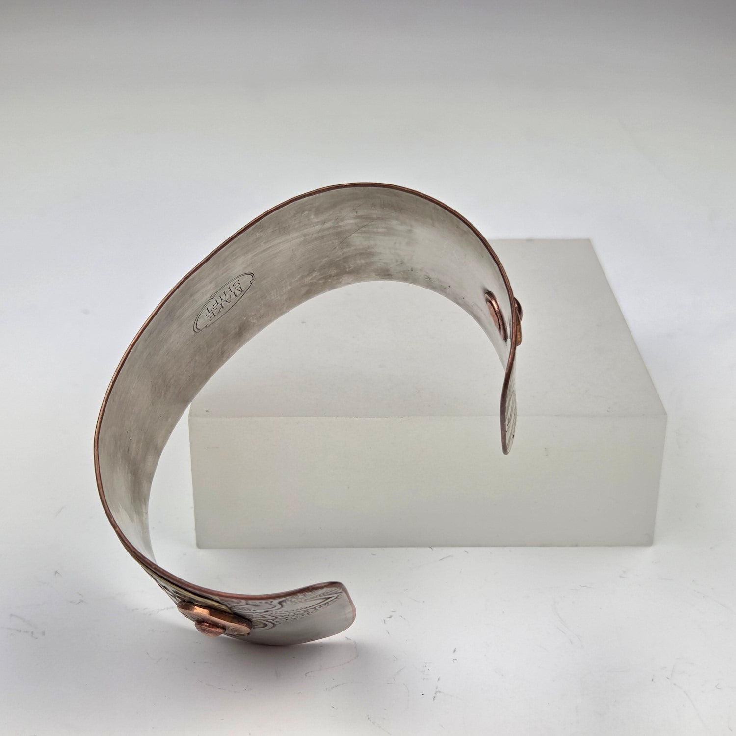 "Underwriters' Laboratory" Machine Plate Cuff Bracelet - Heart of the Home Inc