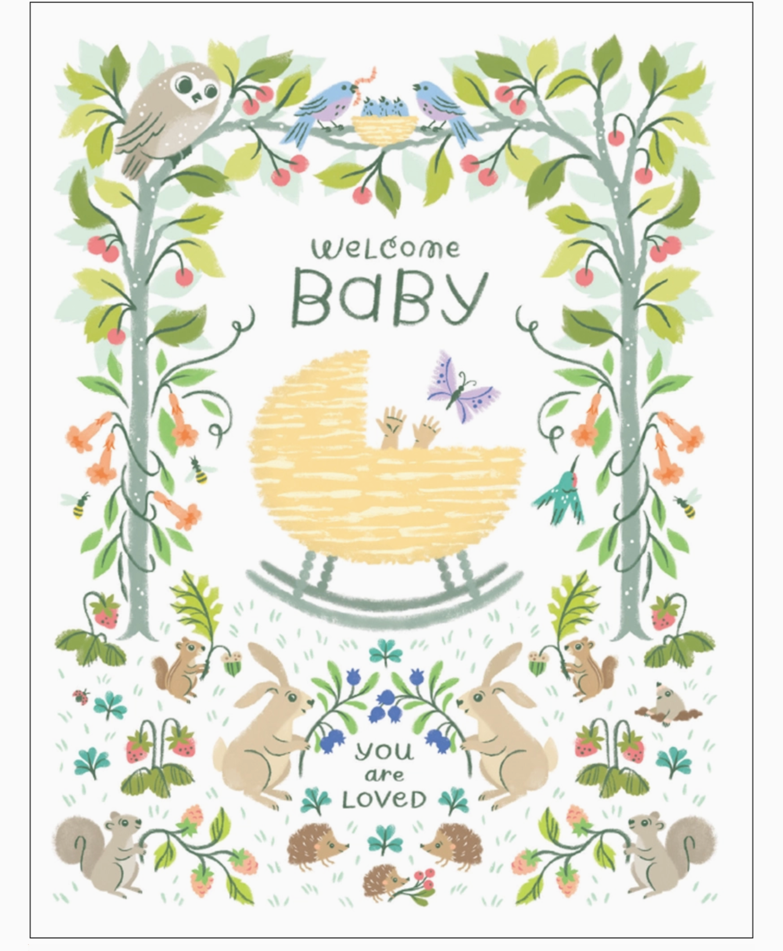 Woodland New Baby Card - Heart of the Home Inc