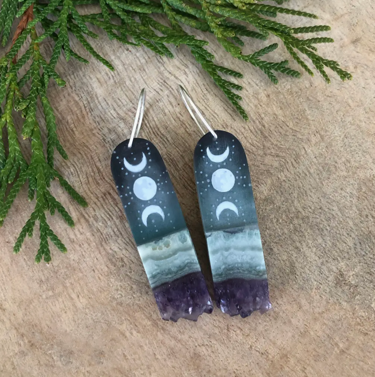 Crystal Moon Earrings - Heart of the Home Inc