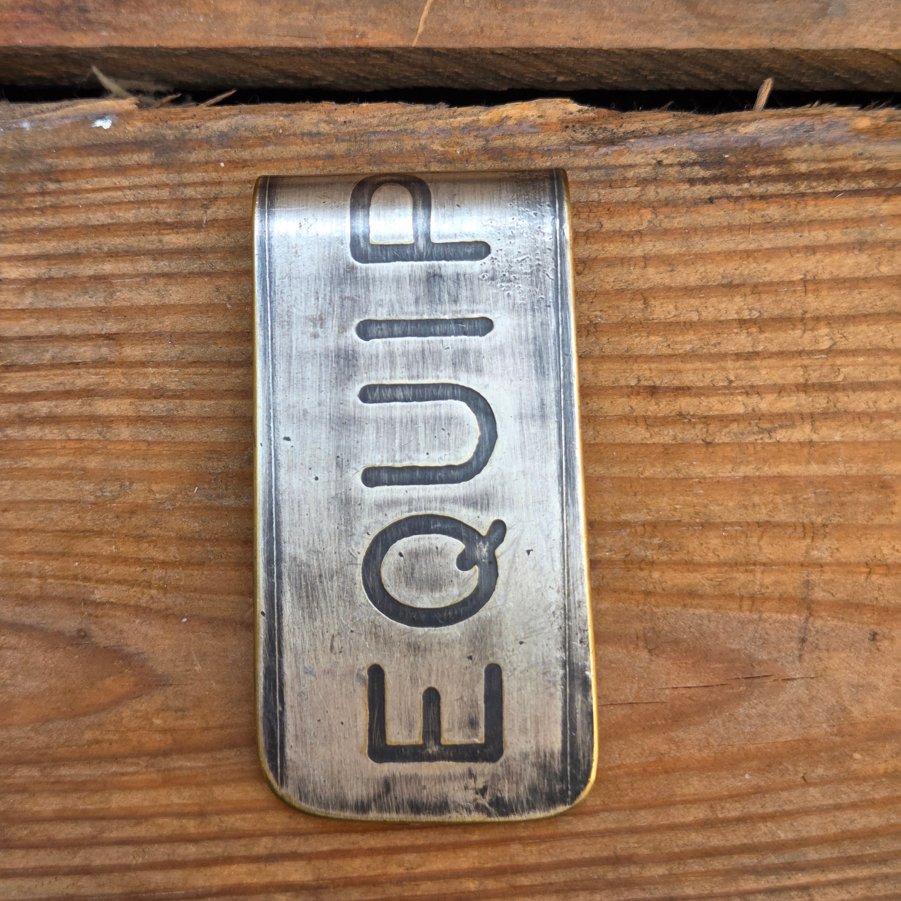 Antique Machine Plate Moneyclip - EQUIPMENT