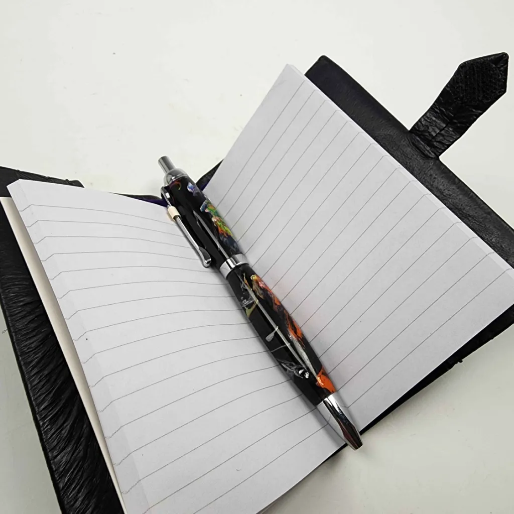 Mini Sculpted Leather Notebook Cover with Eye