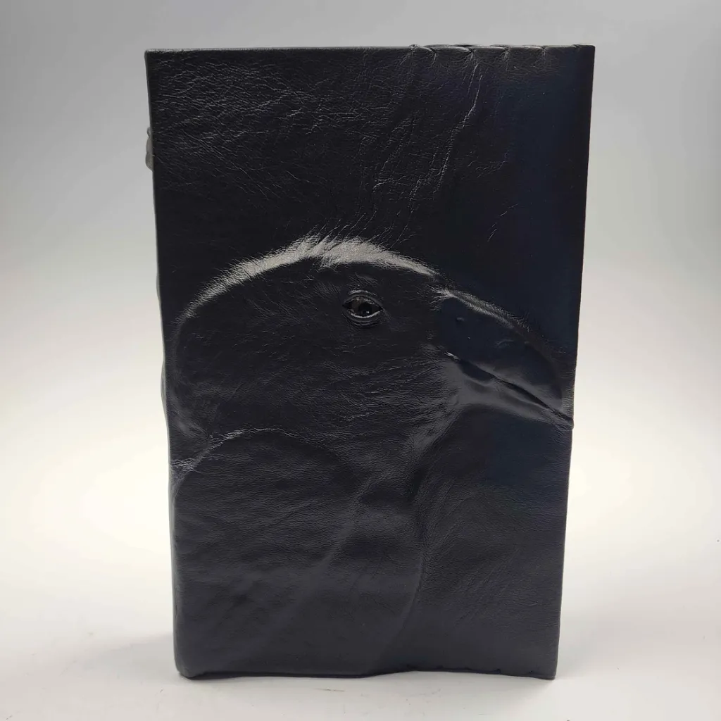 Raven Leather Journal with Eyes