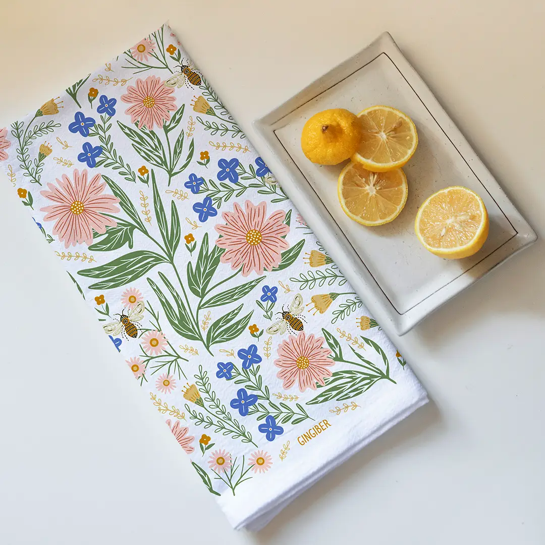 Wildflower Tea Towel - Heart of the Home Inc