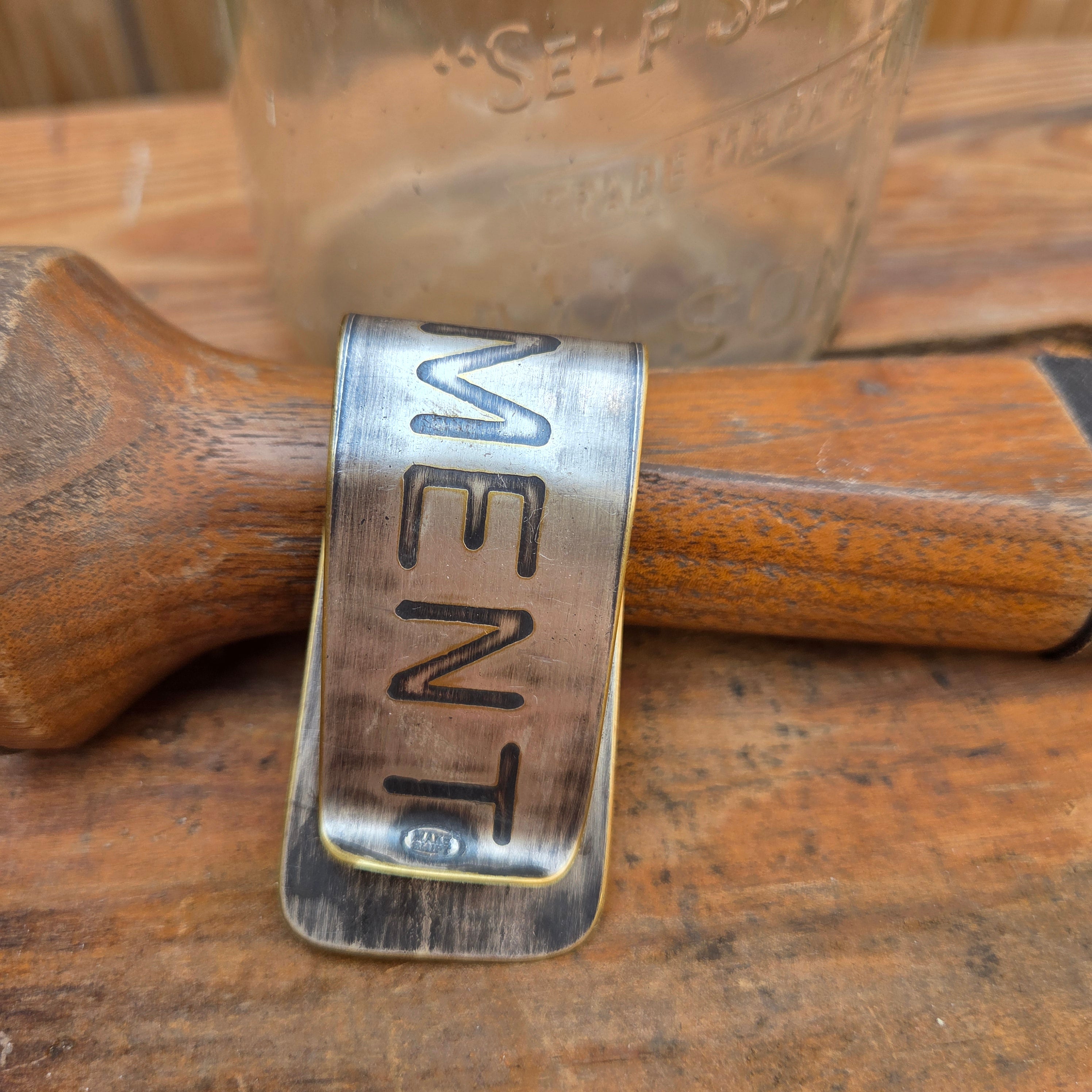 Antique Machine Plate Moneyclip - EQUIPMENT