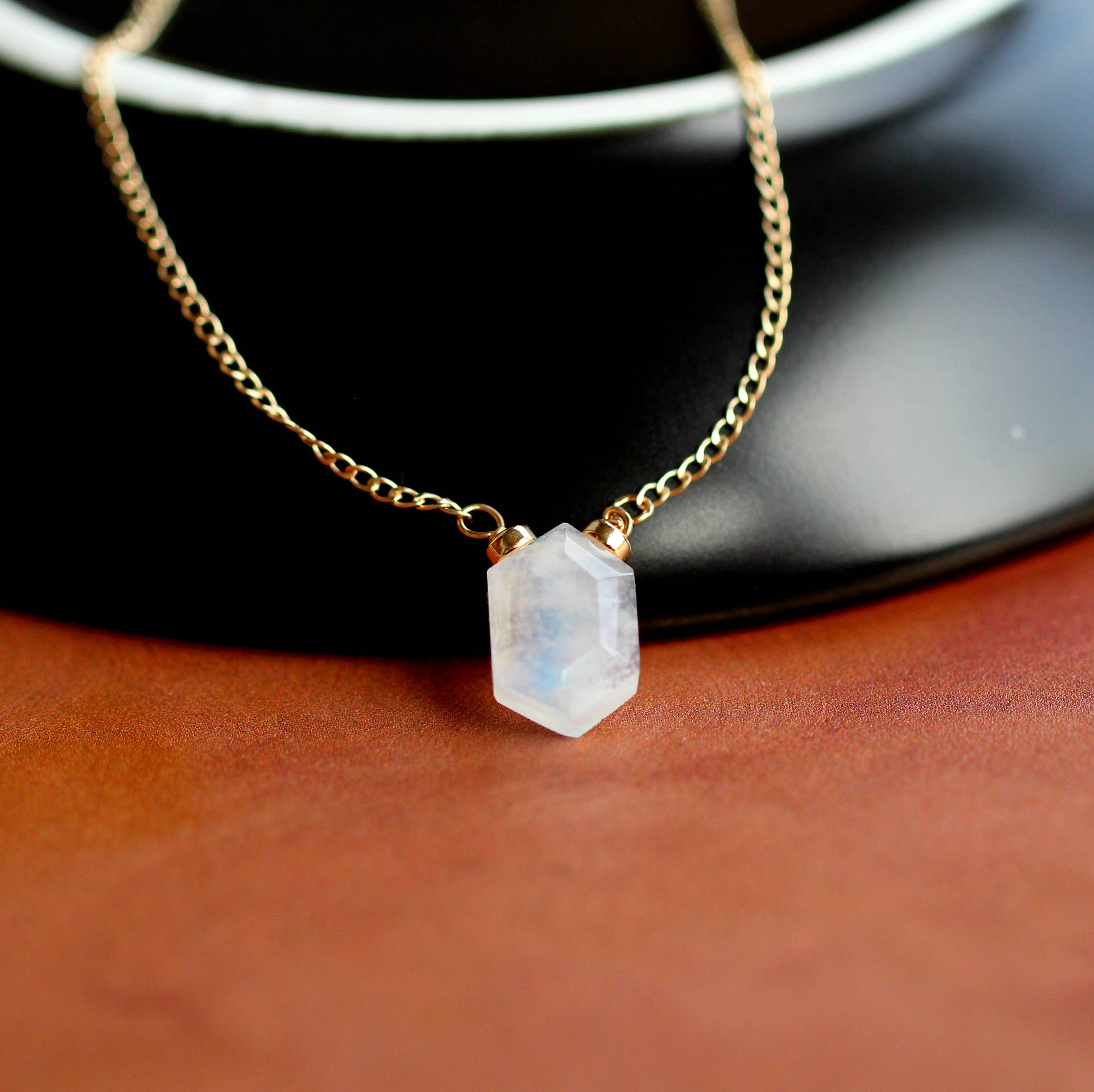 Prism Necklace in Moonstoone