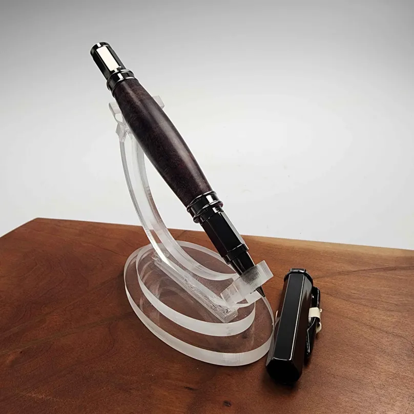 Red & Black Maple Wood Roller Pen