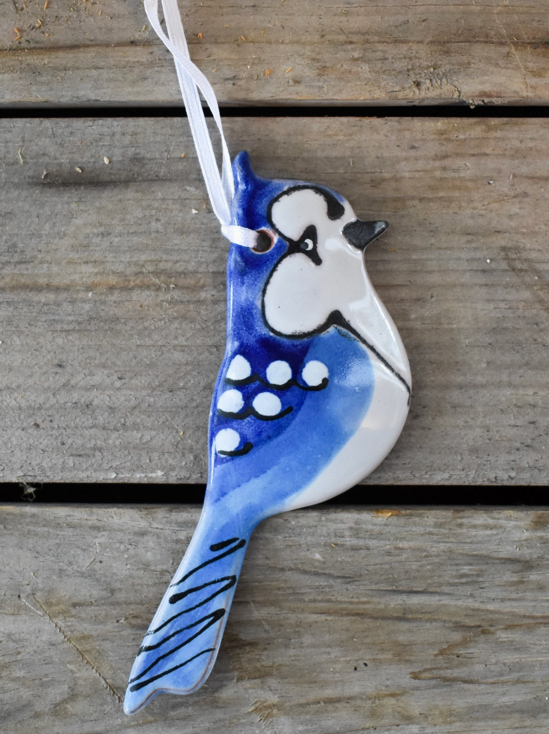 Blue Jay Ceramic Ornament - Heart of the Home Inc
