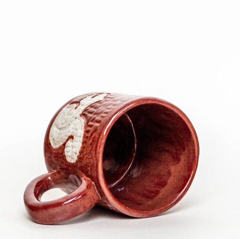 Squirrel Pattern Red Mug - Heart of the Home Inc