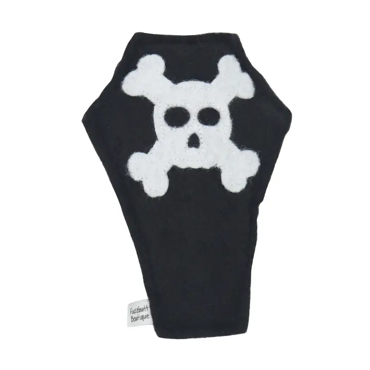 Skull Coffin Felt Cat Toy