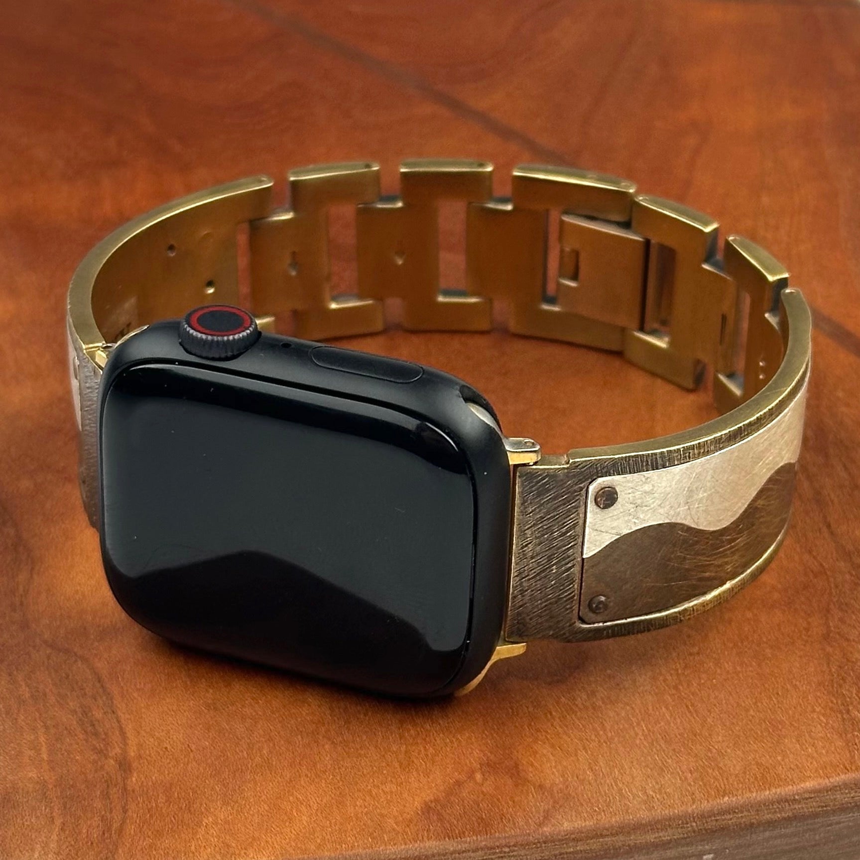 "Galatea" Silver & Brass Apple Watch Band