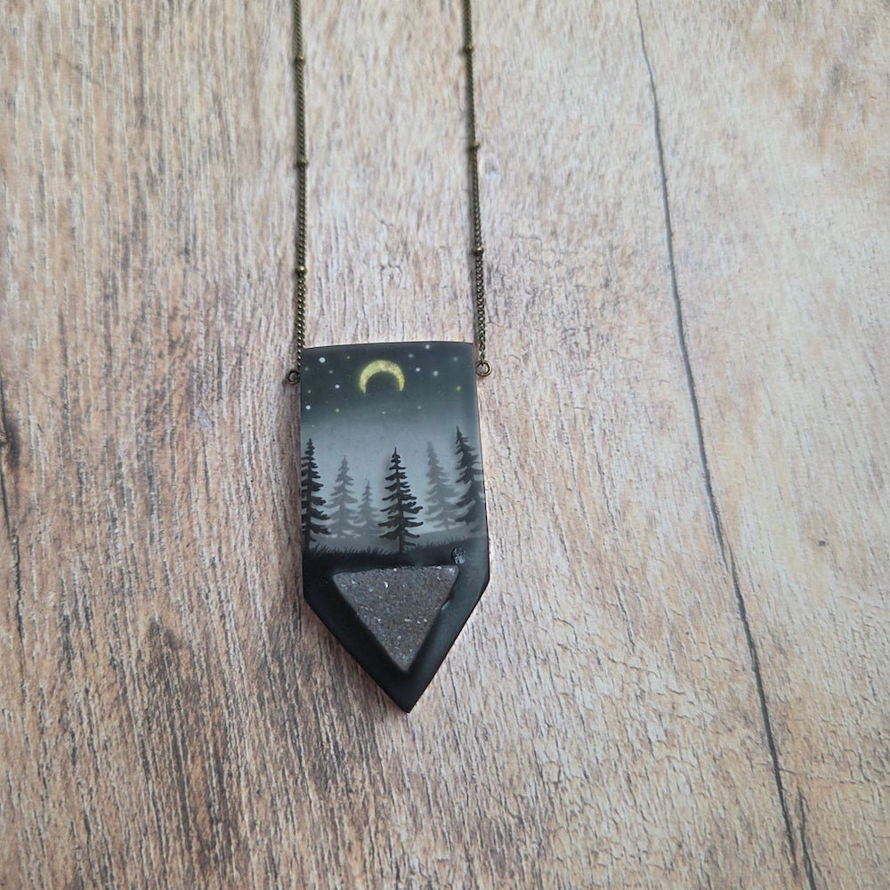 Druzy Forest Crystal Necklace