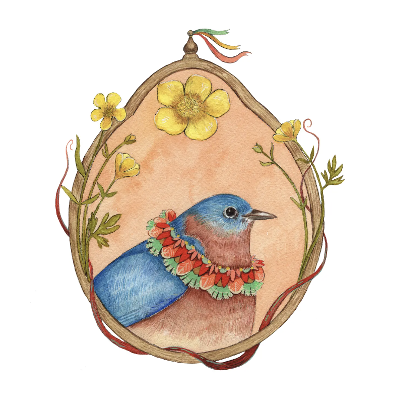Bluebird of Buttercups Card - Heart of the Home Inc