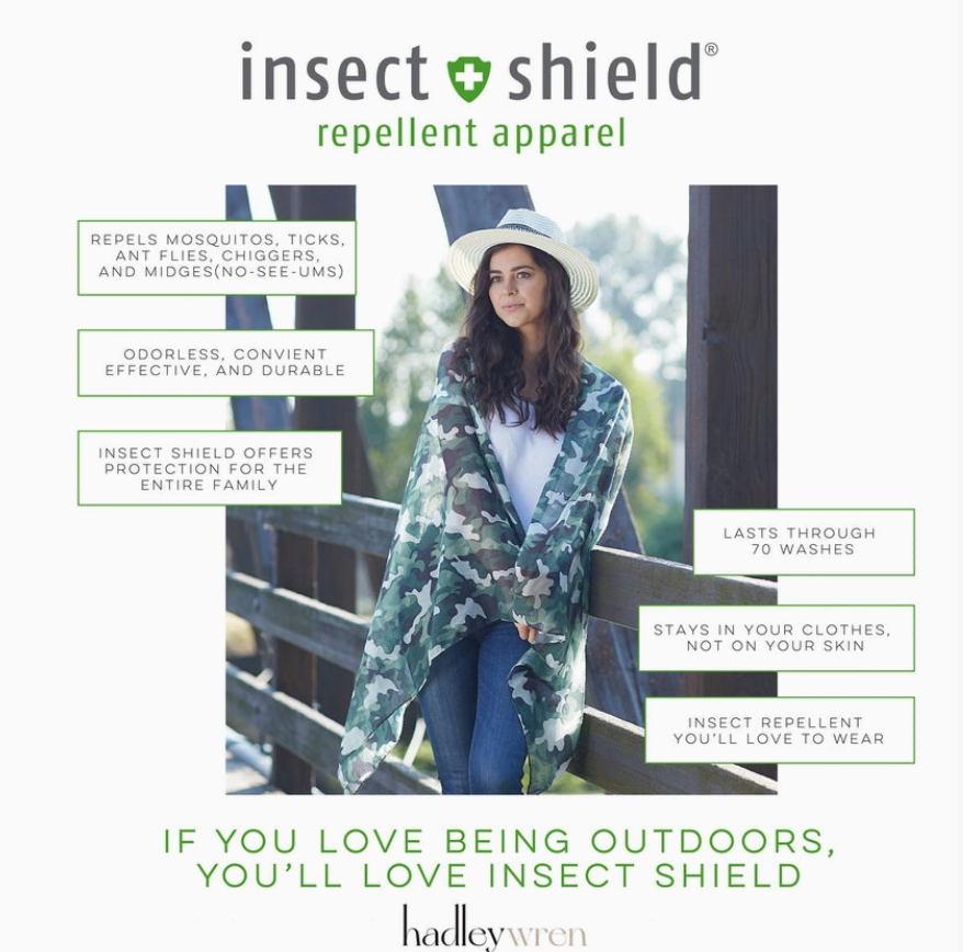 Insect Sheild Scarf in Pink Boho