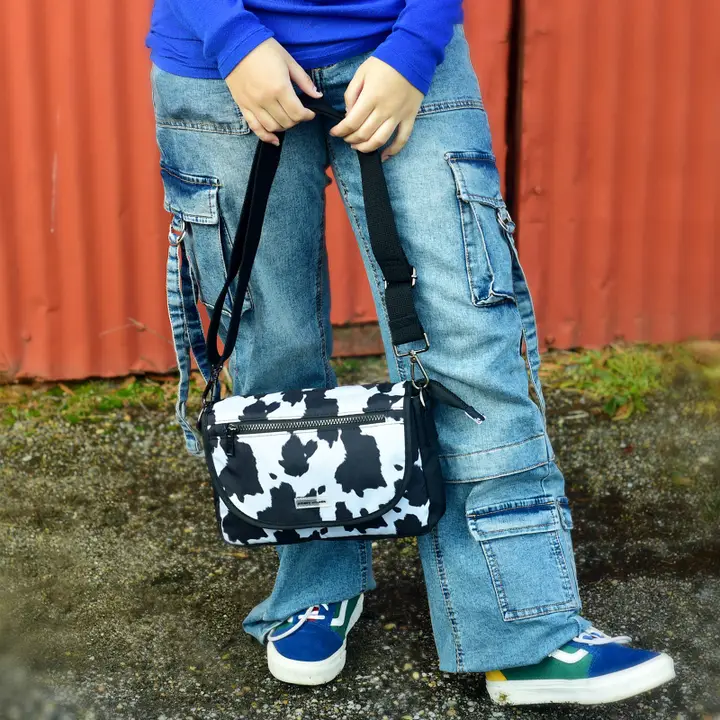 Cow Print Stride Crossbody Bag
